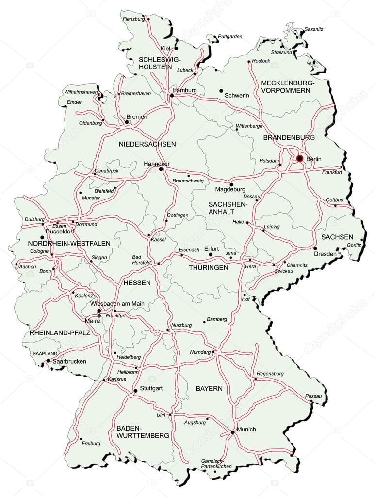 Germania autobahn mappa