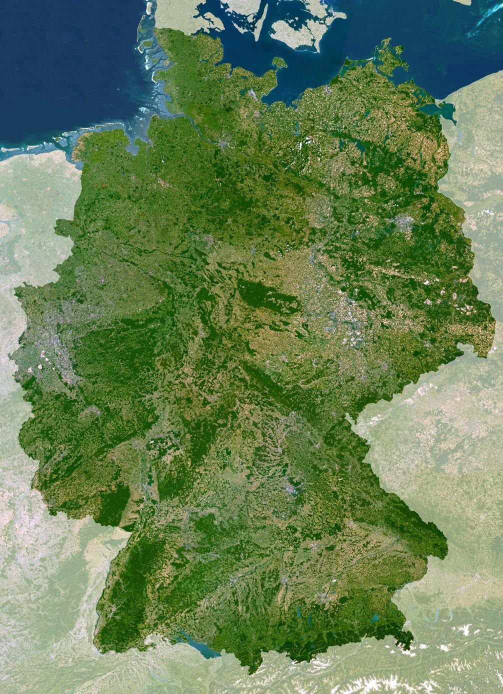 mappa della Germania satellitare