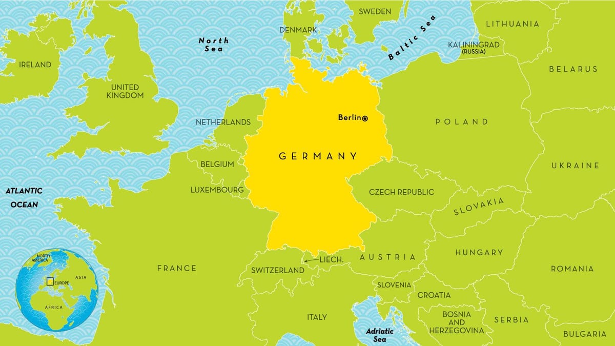 mappa della Germania per i bambini