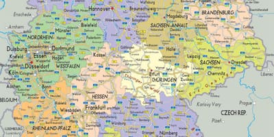 Mappa di città in Germania