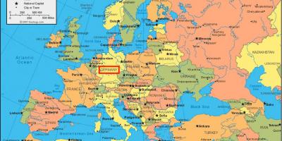 Mappa della Germania e dell'europa