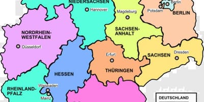 Mappa della Germania paese
