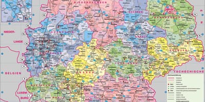 Mappa della Germania di grandi dimensioni