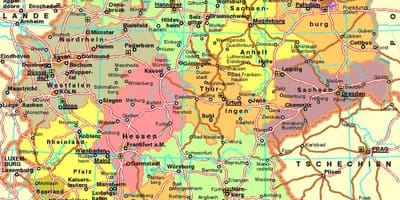Mappa della Germania in autostrada