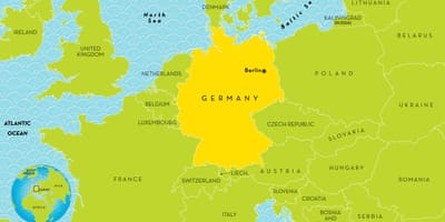 Mappa della Germania per i bambini