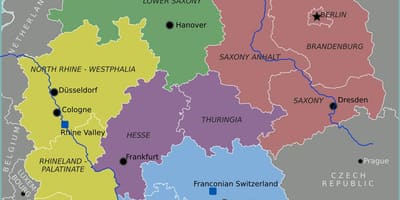 La germania in una mappa