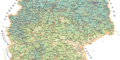 Etichettato mappa della Germania
